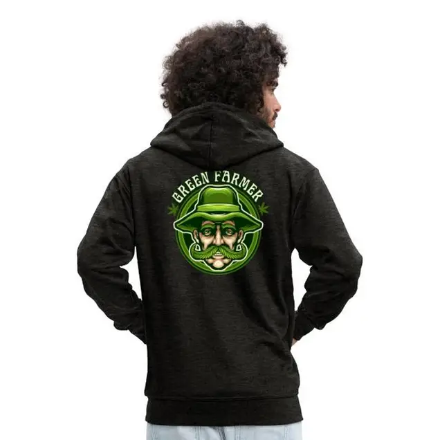 Männer Premium Kapuzenjacke Green Farmer